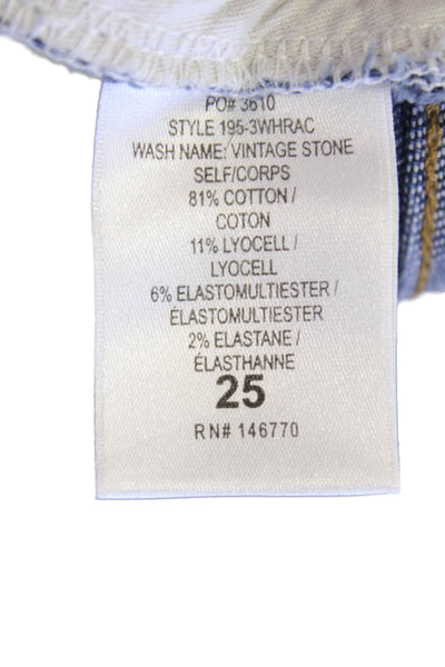 Re/Done Womens Medium Wash High Rise Skinny Jeans Blue Size 25