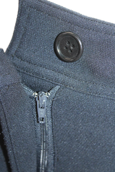 Nathaliedumeix Womens Zippered High-Waisted Straight Pants Blue Size 36