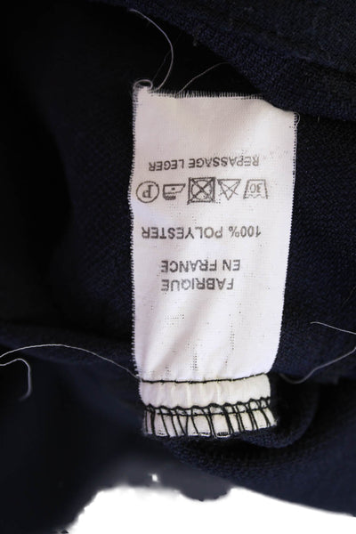Nathaliedumeix Womens Zippered High-Waisted Straight Pants Blue Size 36