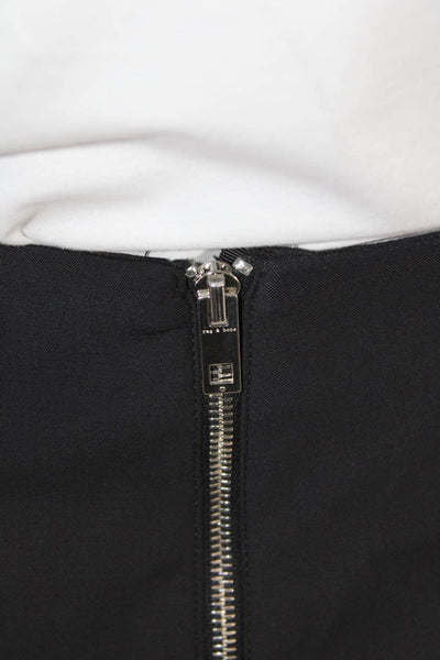 Rag & Bone Womens Zippered Pocket Detail Short Pencil Skirt Solid Black Size 6
