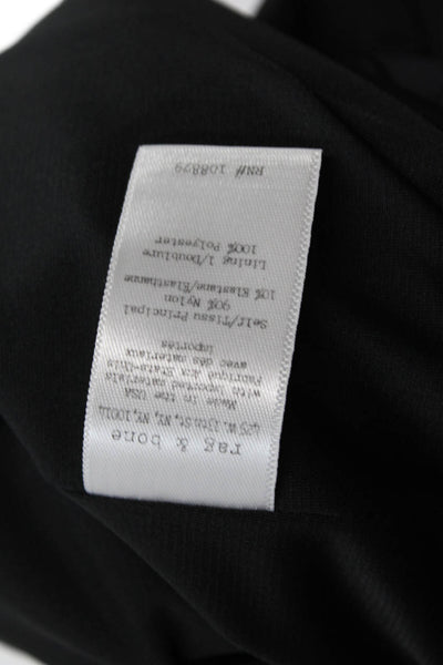 Rag & Bone Womens Zippered Pocket Detail Short Pencil Skirt Solid Black Size 6