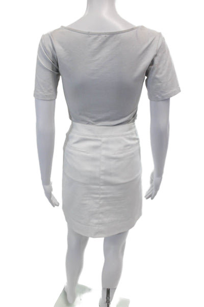 Cutter & Buck Womens Four Pocket Button Closure Mini Skort White Size 8
