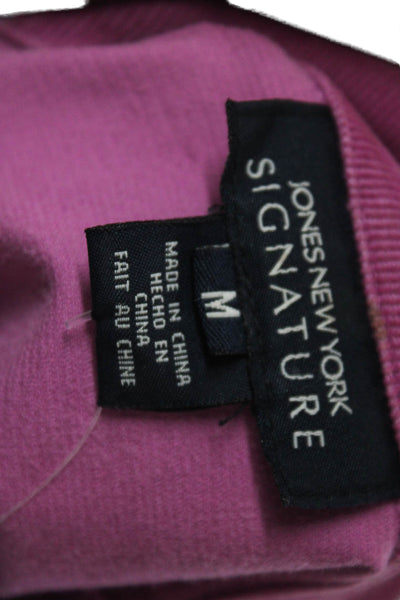 Jones New York Womens Cotton Collared Button Up Corduroy Jacket Pink Size M