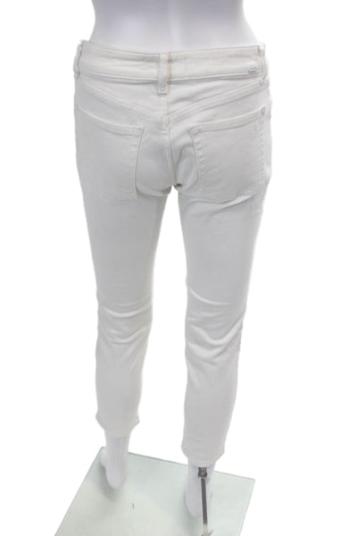 DL1961 Womens Florence Mid Rise Skinny Jeans White Size 28