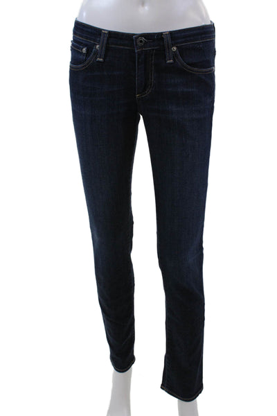 AG Women's Dark Wash Five Pocket Cigarette Straight Leg Denim Pants Size 26