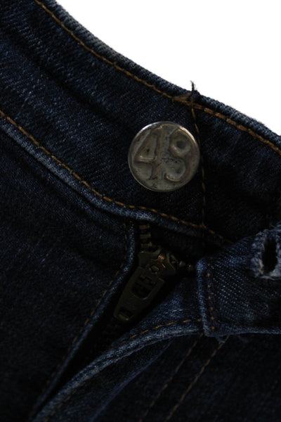 AG Women's Five Pocket Roll Up Medium Wash Straight Leg Denim Pants Size 26