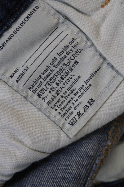 AG Women's Five Pocket Roll Up Medium Wash Straight Leg Denim Pants Size 26