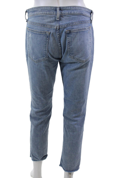 Rag & Bone Women's Midrise Five Pocket Distress Straight Leg Denim Pants Size 26