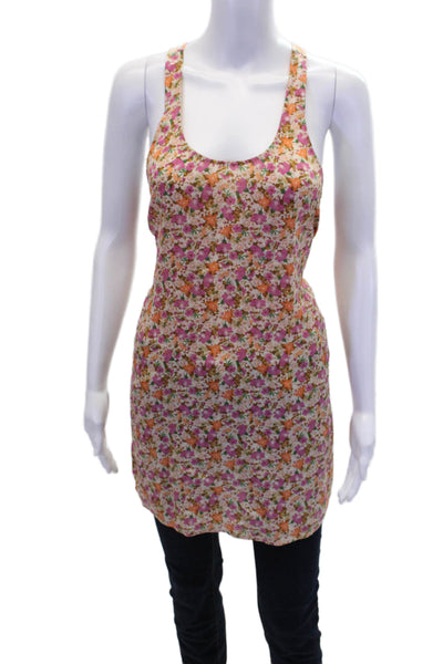 Josephine Womens Silk Sleeveless Scoop Neck Floral Print Blouse Multicolor Size