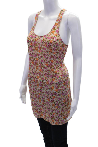 Josephine Womens Silk Sleeveless Scoop Neck Floral Print Blouse Multicolor Size