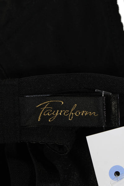 Fayreform Womens Floral Adjustable Straps Classic Bra Black Size 38E