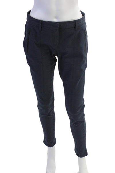 Theory Womens Mid Rise Skinny Leg Estella New Recovery Pants Navy Blue Size 8