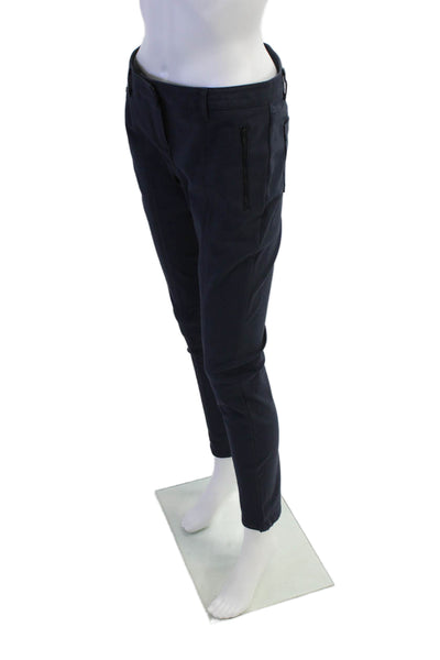 Theory Womens Mid Rise Skinny Leg Estella New Recovery Pants Navy Blue Size 8