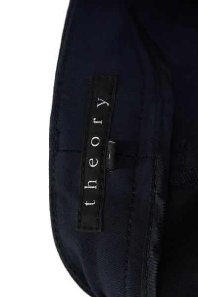 Theory Womens Mid Rise Skinny Leg Estella New Recovery Pants Navy Blue Size 8