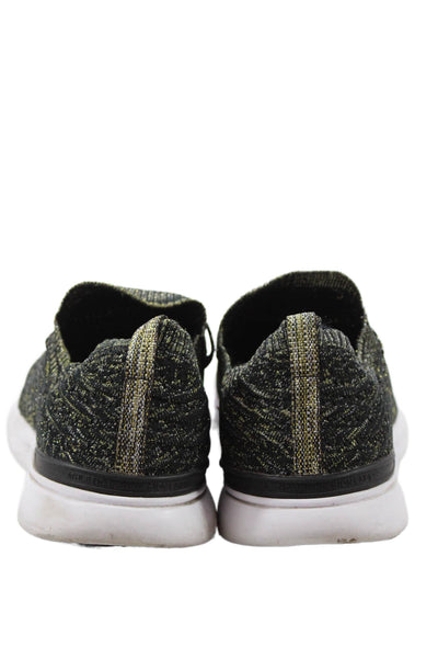 APL Womens Techloom Wave Lace Up Low Top Sneakers Black Gold Metallic Size 9