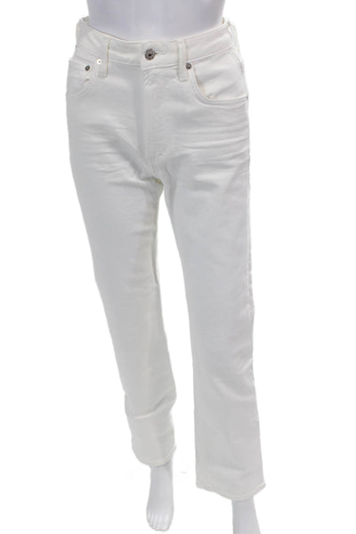 Citizens of Humanity Womens Cotton Zip Button Casual Pants White Size EUR 24