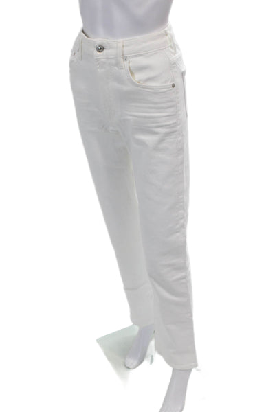 Citizens of Humanity Womens Cotton Zip Button Casual Pants White Size EUR 24