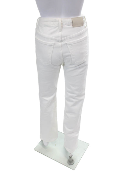 Citizens of Humanity Womens Cotton Zip Button Casual Pants White Size EUR 24