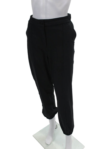 Lululemon Womens Elastic Waist Pleated Cuff Hem Pants Black Size 30
