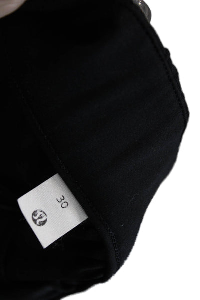 Lululemon Womens Elastic Waist Pleated Cuff Hem Pants Black Size 30