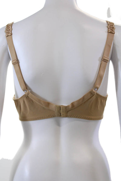 Simone Perele Womens Mesh Detail Underwired Full Coverage Bra Beige Size 42D
