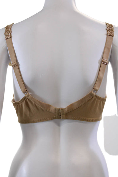 Simone Perele Womens Mesh Detail Underwired Full Coverage Bra Beige Size 40E