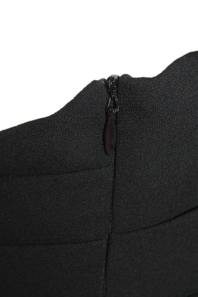 IRO Womens Side Zip Ruched Knee Length A Line Skirt Black Size FR 40