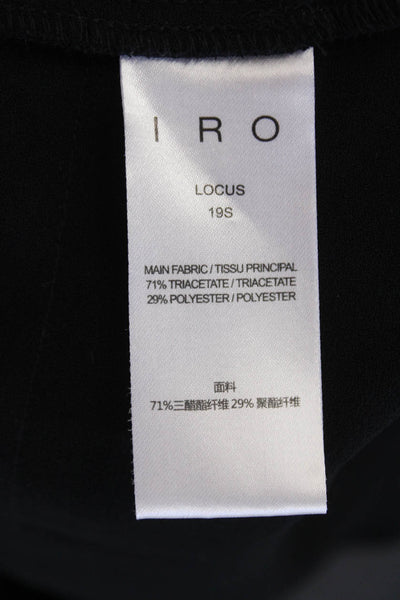 IRO Womens Side Zip Ruched Knee Length A Line Skirt Black Size FR 40