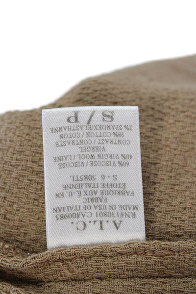ALC Womens Textured Round Neck Sleeveless Lined Tank Top Nude Size S