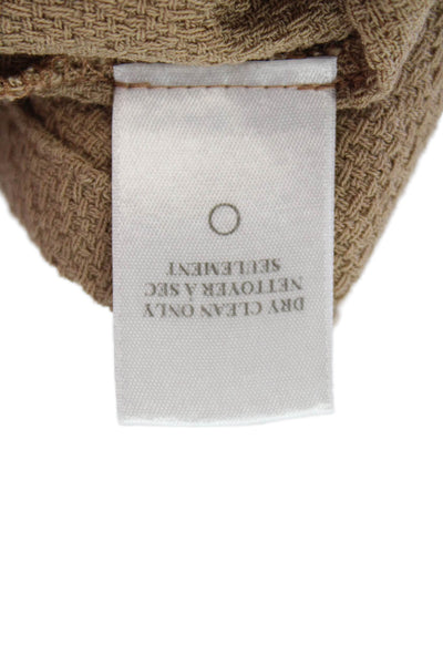 ALC Womens Textured Round Neck Sleeveless Lined Tank Top Nude Size S