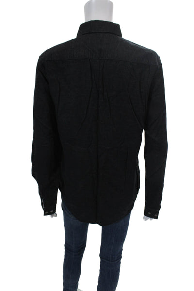 Theory Womens Cotton Long Sleeve Collared Button Down Shirt Dark Blue Size XS