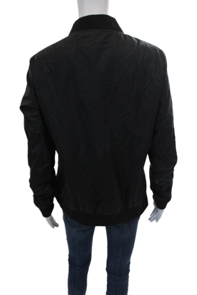 Charles River Apparel Womens Textured Long Sleeve Full Zip Jacket Black Size S