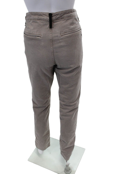 Rag & Bone Womens Mid Rise Slim Leg Casual Pants Timber Brown Cotton Size 31
