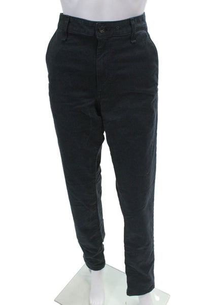 Rag & Bone Womens Mid Rise Slim Leg Causal Pants Navy Blue Cotton Size 31