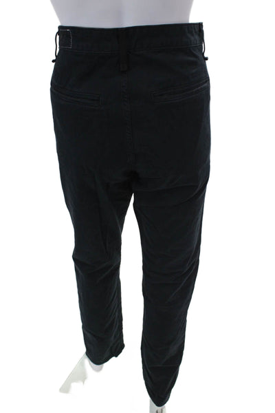 Rag & Bone Womens Mid Rise Slim Leg Causal Pants Navy Blue Cotton Size 31