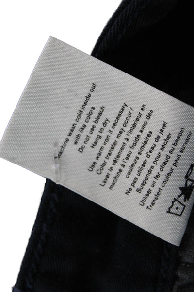 Rag & Bone Womens Mid Rise Slim Leg Causal Pants Navy Blue Cotton Size 31