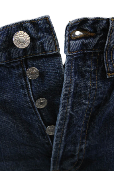 Re/Done Womens Cotton Denim Five Pocket Mid-Rise Skinny Jeans Navy Size 25