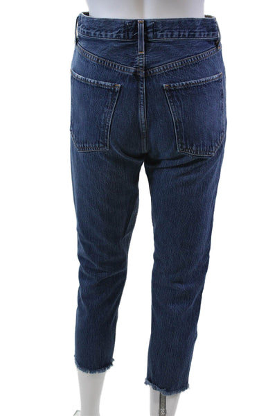 Agolde Womens Cotton Denim Five Pocket Mid-Rise Tapered Jeans Navy Size 24