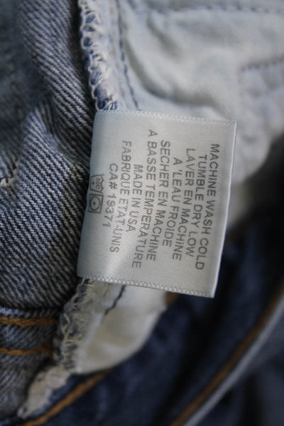 Re/Done Womens Cotton Denim Five Pocket Mid-Rise Skinny Jeans Blue Size 25