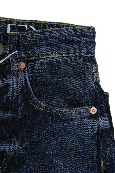 Raey Womens Denim 5 Pocket Button Closure High-Rise Wide Leg Jeans Blue Size 20