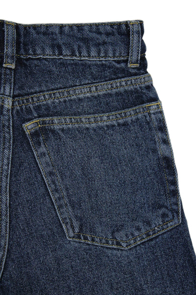 Raey Womens Denim 5 Pocket Button Closure High-Rise Wide Leg Jeans Blue Size 20