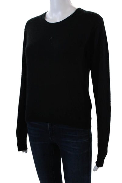 Brodie Womens Cashmere Long Sleeve Pullover Knit Sweater Black Size XS