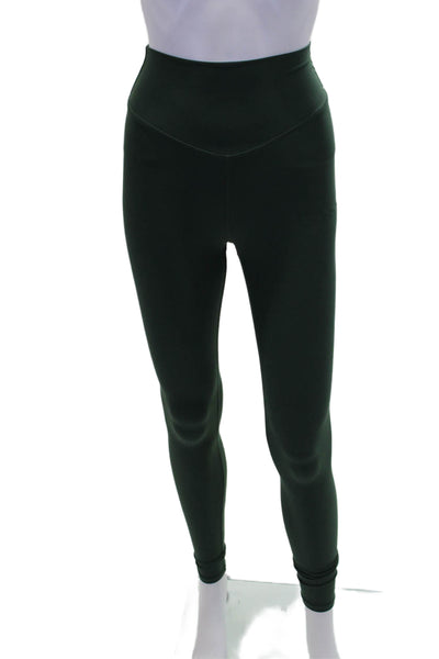 The Upside Womens Stretch Mid-Rise Activewear Ankle Leggings Green Size 4