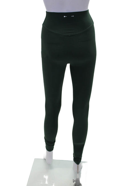 The Upside Womens Stretch Mid-Rise Activewear Ankle Leggings Green Size 4