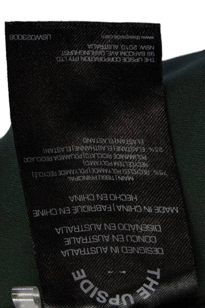 The Upside Womens Stretch Mid-Rise Activewear Ankle Leggings Green Size 4