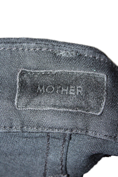 Mother Womens Cotton Denim Five Pocket Mid-Rise Skinny Jeans Blue Size 25