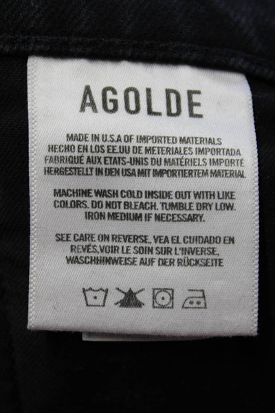 Agolde Womens Cotton Denim Five Pocket Mid-Rise Skinny Jeans Black Size 25