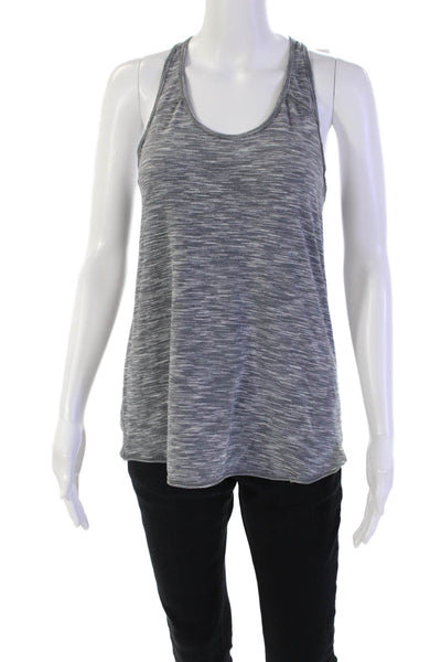 Lululemon Womens Cotton Scoop Neck Sleeveless Knit Tank Top Gray Size S