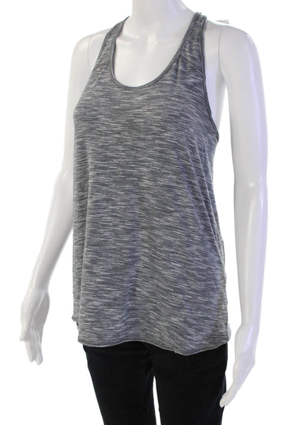Lululemon Womens Cotton Scoop Neck Sleeveless Knit Tank Top Gray Size S