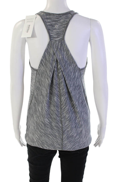 Lululemon Womens Cotton Scoop Neck Sleeveless Knit Tank Top Gray Size S